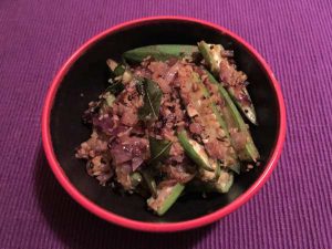 Okra with Onions and Coconut